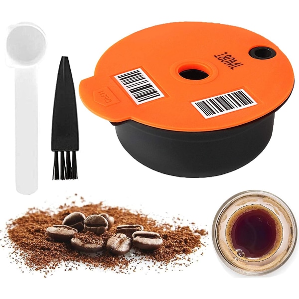 180 ml kaffeputer, gjenbrukbart kaffefilter, etterfyllbare kaffekapsler for Bosch S kompatibel med Tassimo-maskiner
