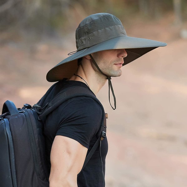 Super Bredbred Bucket Hat Upf50+ Vandafvisende Solhat Til Fiskeri Vandreture Camping C04 Hærgrøn C04 army Green