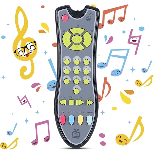 Vauvanlelut musiikki TV kaukosäädin varhaiskasvatuslelut lasten sähköinen ohjaus oppimiskone lelu lahja_RY