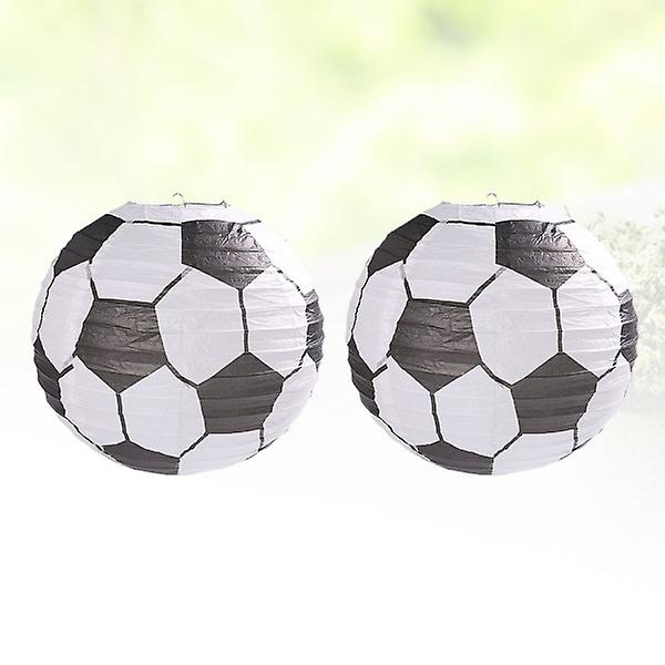 2 st Fotbollar Barn Papperslyktor Nyårs Fotboll Papperslyktor Papperslykta Skugga Gör-det-själv-lyktor 30X30CM