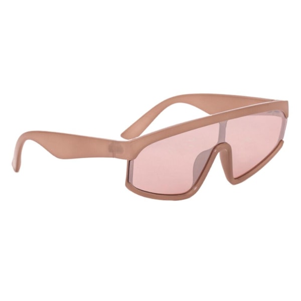 Stora linssolglasögon Enkelt mode hållbara utomhusglasögon för kvinna (ljusbrun) Brun15,2X14cm Brown 15.2X14cm