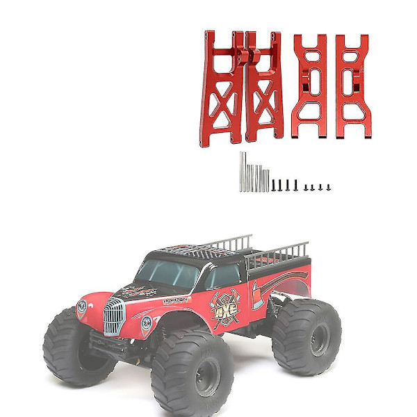 4kpl Etu- ja Takajousitusvarret Yhteensopiva 1/10 Ecx 2wd Sarjan Ruckus Torment Circuit Amp Rc-Auton Parannukseen