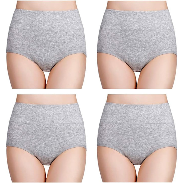Osynliga Högmidjade Trosor för Kvinnor Sömlösa Underkläder Multipack 4-pack M
