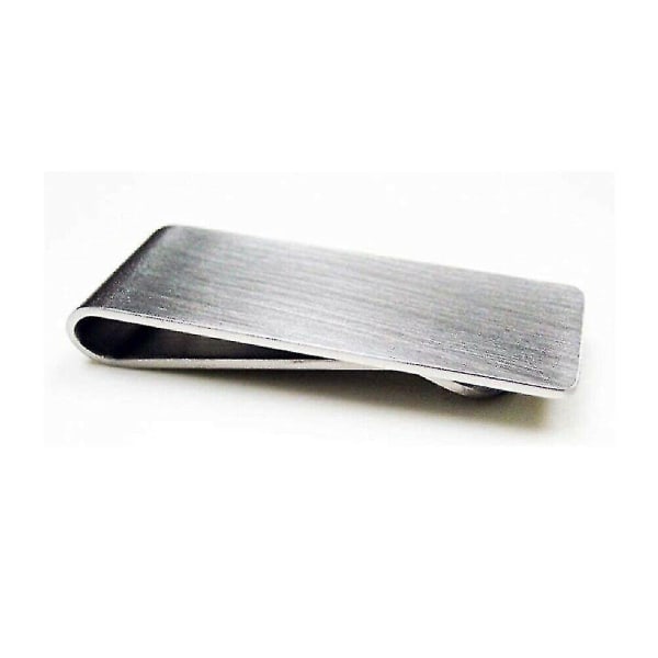 Ruostumattomasta teräksestä valmistettu rahaklipsi hopea metallinen taskupidike Lompakon luottokorttipidike