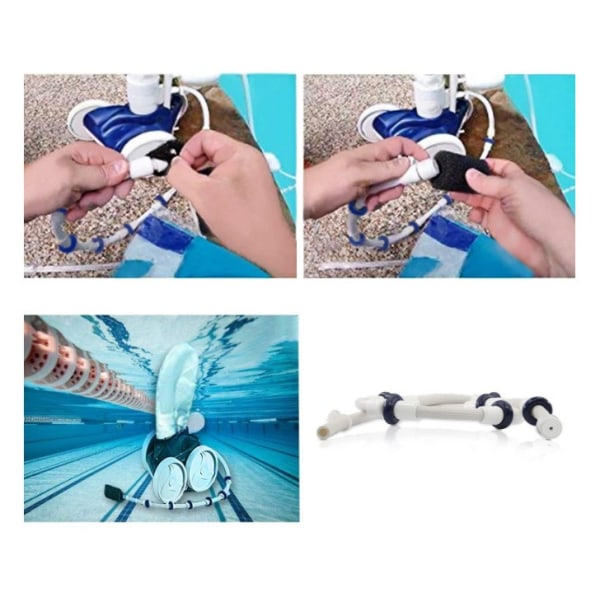 Automatisk Pool Cleaner Sweep Slange komplett erstatning for Pool Cleaner Sweep Hose Komplett B5 halerør + 5 svart bomull