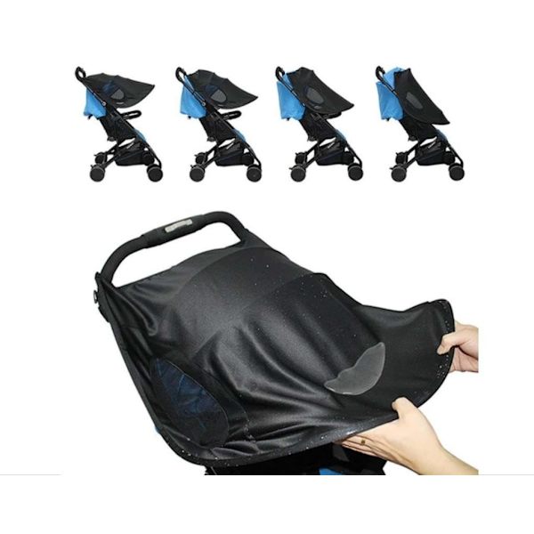 Babyvogn Solskærm Solbeskyttelse Solskærm til Vogne Bilstole Barnevogn Pushevogn Buggy Vogn Solskærm Parasol Sol Regn S