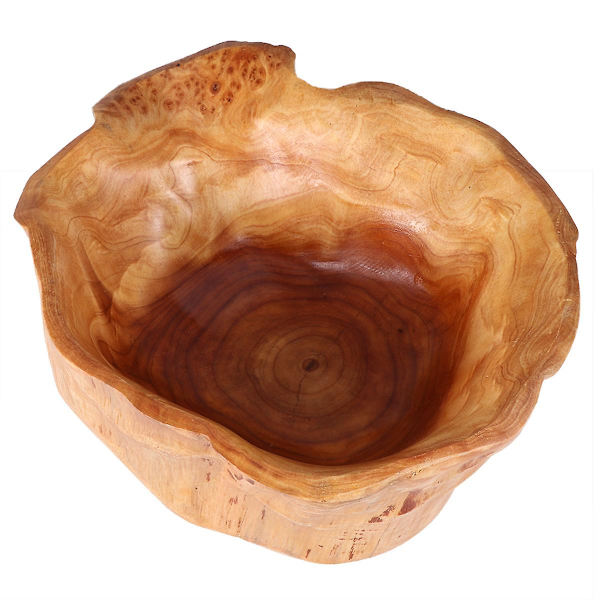 Snacksbehållare Träfruktfat Dessertfat Carvad Träfrukt Träserveringsfat Rotträfat Logg Färg 24x18.5x9.5cm Log color 24x18.5x9.5cm