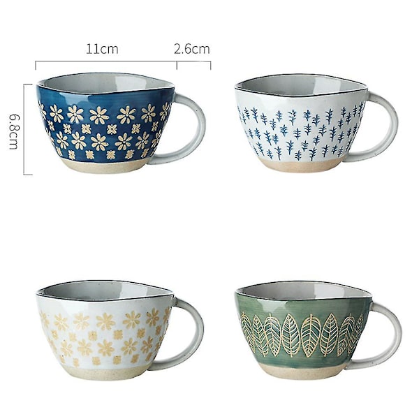 Vintage Keramisk Kaffe Kanne, Melk Havregryn Håndtak Kopp Kompatibel Med Frokost,d