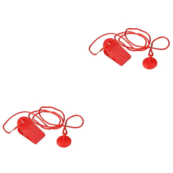 3 st utbytes magnetiskt löpband Löpmaskin Säkerhetsnyckel Säkerhetsbrytare - 2,3 cm diameter (röd 2pcs