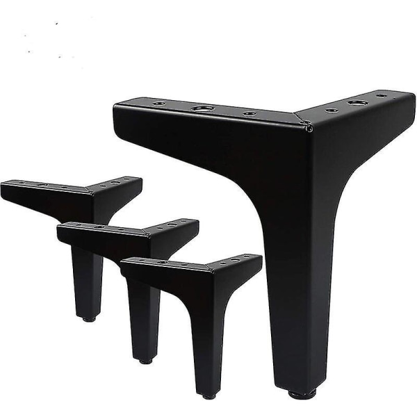 Sæt med 4 møbelben belastning op til 600 kg, moderne metal trekantformet bordben, hårnåle møbelben kompatibel med skab, sofa, med 4 ben pr.