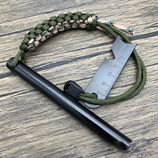 Brannstartersett for Camping/Fotturer Ferro Rod Brannstarter - Alt-i-ett Magnesium Brannstarter - Tenningssystemet 2 stk