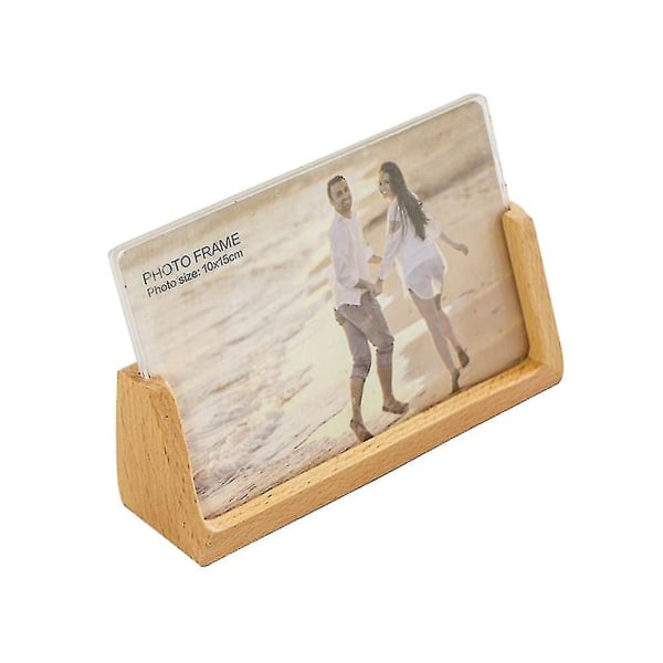 Trebilde U-formet Postkort Holder Skrivebords Kalender Stativ Bilde Stativ For Hjem Kontor 14 * 6 * 5cm 14*6*5cm