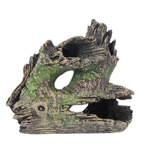 Akvarium Drivtømmer Kunstigt Høj Kvalitet Harpiks Træstamme Dodge Reproduktion Dekorer Træ Rødder Hul Træ Hul til Fisk Tank Ornament