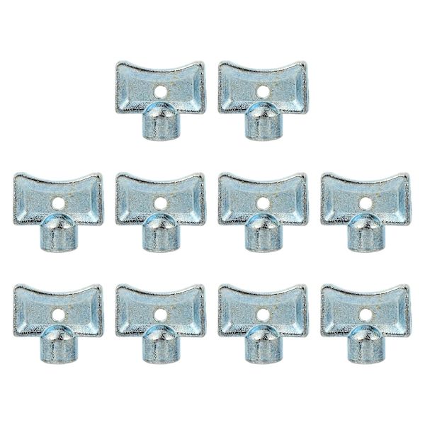 10 kpl Käytännöllisiä Lämmityslaitteiden Ilmausavaimia, Säteilijän Ilmausavaimia, Käyttökelpoisia Säteilijän Avaimia, Hopea 2,3 x 1,8 cm Silver 2.3X1.8CM