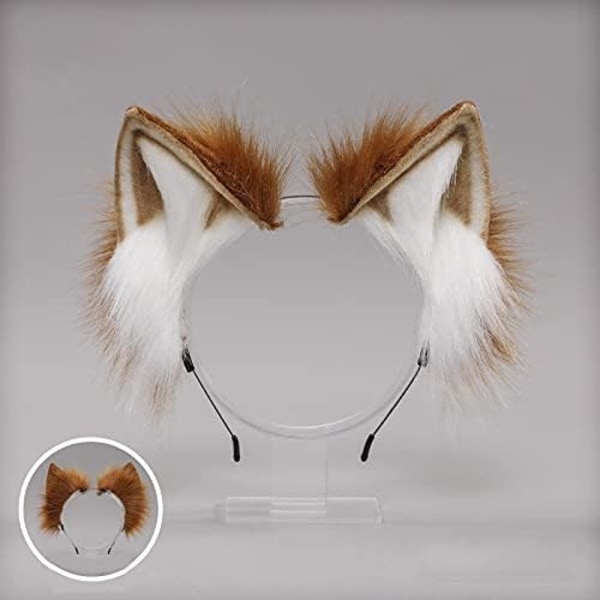Animal Cosplay Korvat Hiuspanta Käsintehdyt Faux Pehmo Cat Fox Wolf koiran korvat
