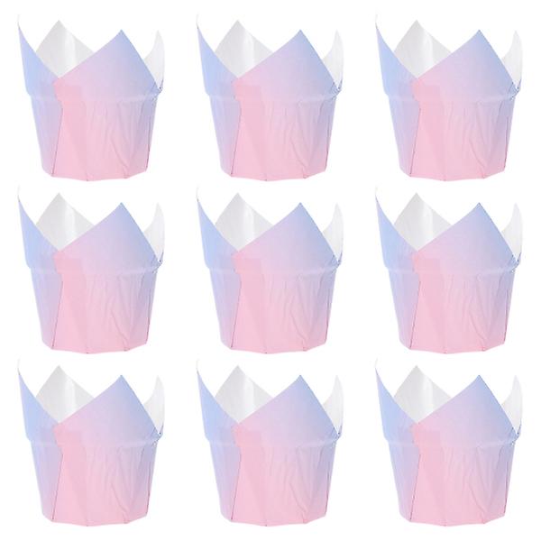 50 kpl Silikonisia Muffinikakkupakkauskuppia Cupcake-leivontakuppia Muffinikakku-kuppia Muffinikakku-vuoria Assorted Color 1 8X8X8CM