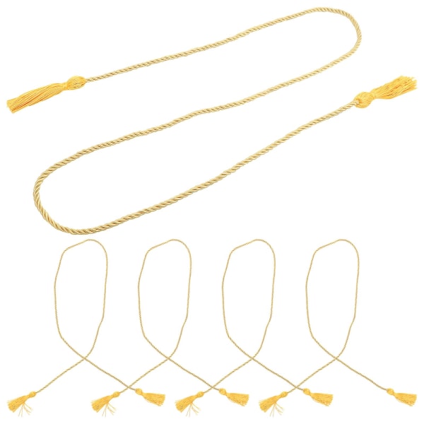 5 st Dekorativa Examen Hedersband Examen Polyester Repband Bälte Examen Sash För Examen FestG Golden 170X1X1CM