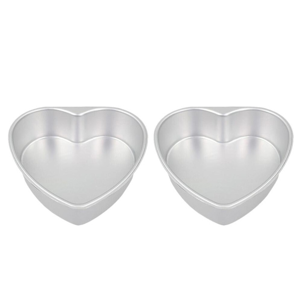 2 st Praktiska Kakformar i Aluminiumlegering Kakformar Ostformar Silver 10,2x10,2cm Silver 10.2x10.2cm