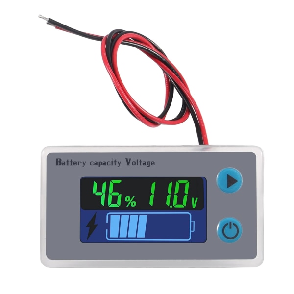 (3st) Batterimonitor 10-100V Digital batterikapacitetsmätare, Procentnivå Spänning Temperaturomkopplare Mätare