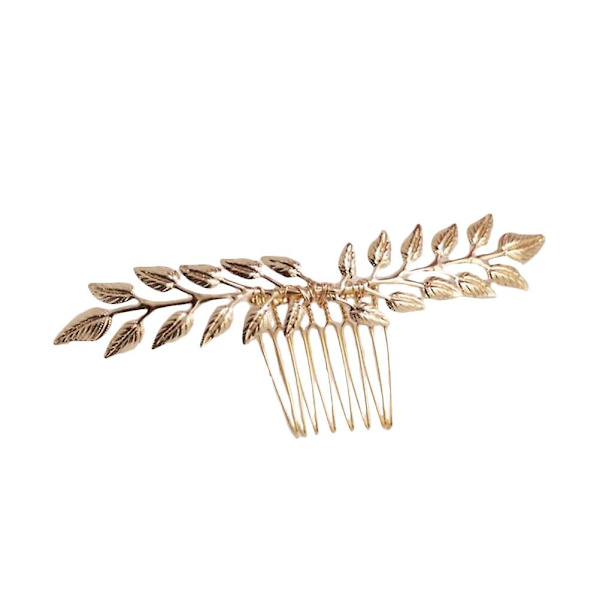 2 st Brud Hårclips Kvinna Hårnål Blad Hårkam Brud Insättning Kam Pärla Hårkam DiyGoldenM Golden M