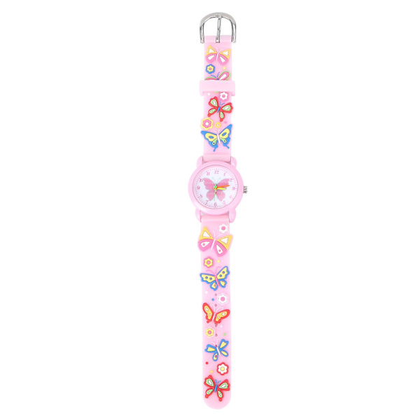 Børne Quartz Ur Søde Mønstre Ur Tegneserie Quartz Ur Fødselsdagsgave Favorit Unisex Quartz Ur Pink 21*3 cm