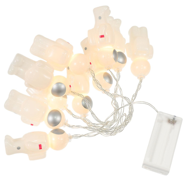 Barnas Romleker LED Feelykter Astronaut Lyslenke Barnefødselsdag Lys Dekor Girlander Lyslenke White 150X4X7.5CM