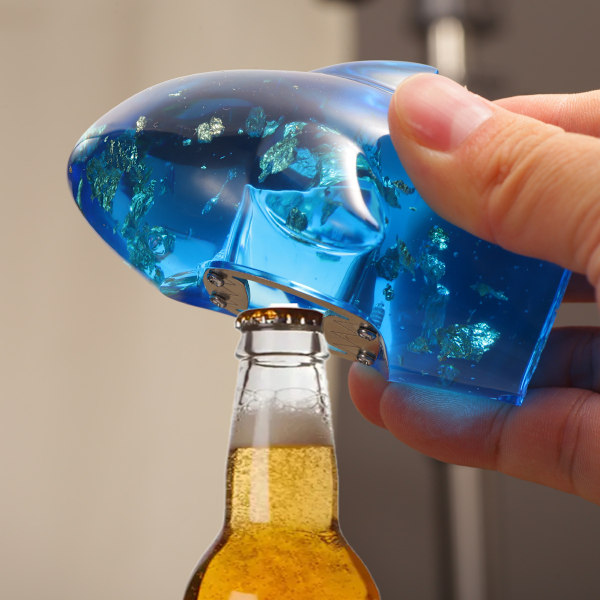 2 sæt flaskeåbner resin forme, haj resin flaskeåbner forme, æskeforme til epoxy resin øl nøglesæt
