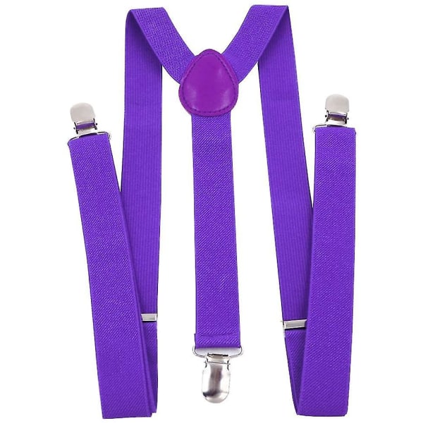 Herrar Suspender Y-forma Stil 3 Stabila Klämmor 2,5 cm Bred Elastisk Herrar Fluga