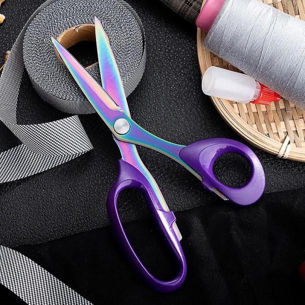 Dressmaking Scissor, Heavy Duty Titanium Fabric Scissor, Tailor Scissor, Dressmakers Shear For Altering, Sewing, Cutting Fabric & Clothes(1pc, Purple)