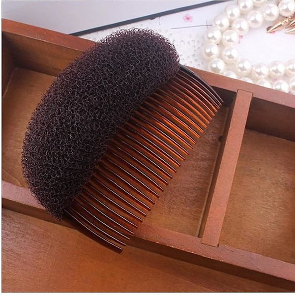 Hårstyling Clip Bun Maker Hårinnsettingsverktøy Multifunksjonelt Hårtilbehør Med Kam For Øyeblikkelig Frisyre (brun), kampute (2 stk)