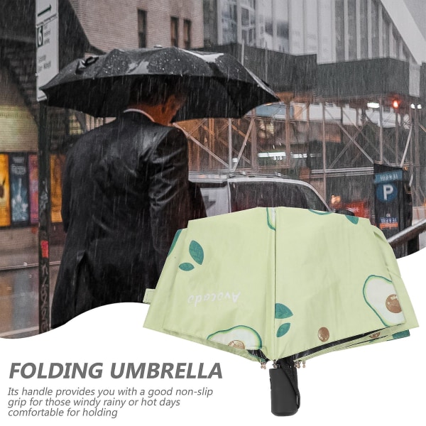 Fuldautomatisk paraply Regn Solparaply Foldbar paraply UV-beskyttelse ParaplyGrøn96x56cm Green 96x56cm