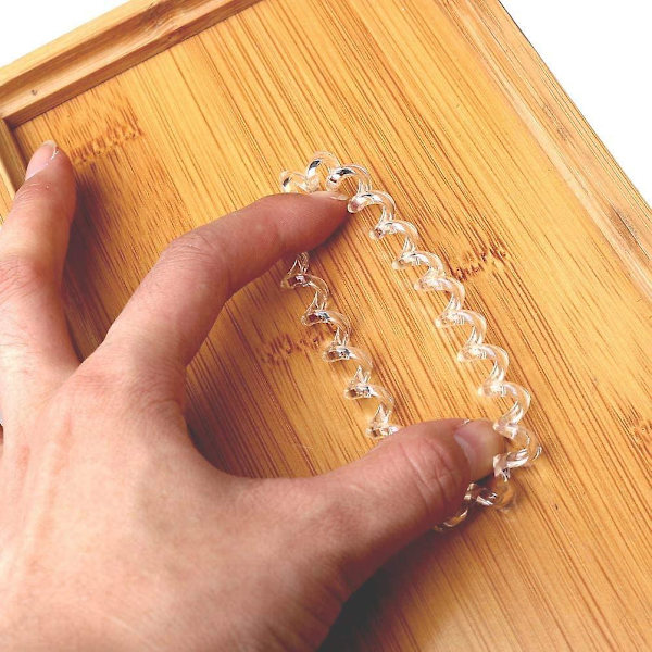 Spiralfester, klare elastiske hårstrikker i plast, hestehaleholdere, hårstrikker for kvinner og jenter, hårtilbehør for barn (20 stk, Transparent farge)