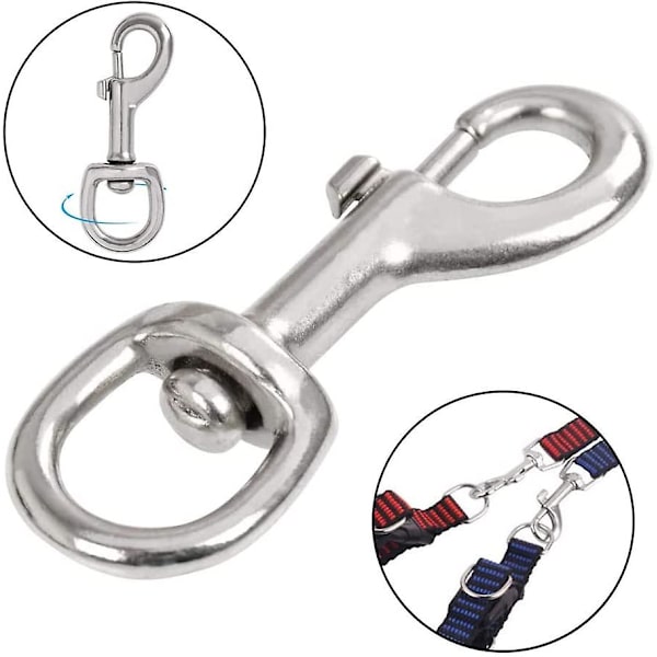 2 stycken husdjursvridbara krokar, hundvridbara krokar, vridbara utlösningsklämmor, vridbara snabbfästen, för halsband hundryggsäck spänne ryggsäckar bilnyckel