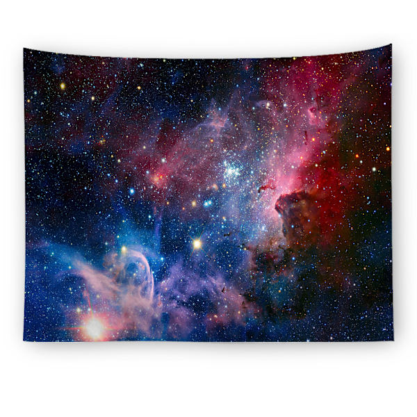 Rymdväggmatta, Universum Galax och Stjärna i Yttre Rymden Väggbonad för Vardagsrum Sovrum Sovsal, 100x75cm