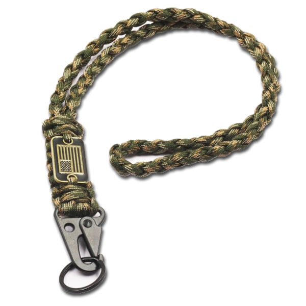 4 Slitasje-resistente Lanyards med Hk Metallklips Paracord Nøkkelring for Menn Kvinner Nøkkel Hals Utendørs Overlevelse Telefonfløyte 4 Stiler
