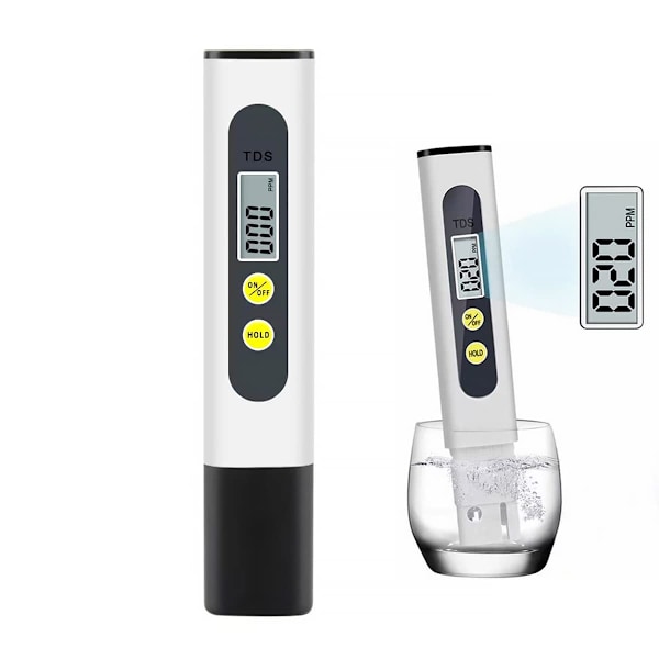 Exakt TDS-mätare, vattenkvalitetstestare med 0-9990 ppm-mätare för dricksvatten, simbassänger, akvarier