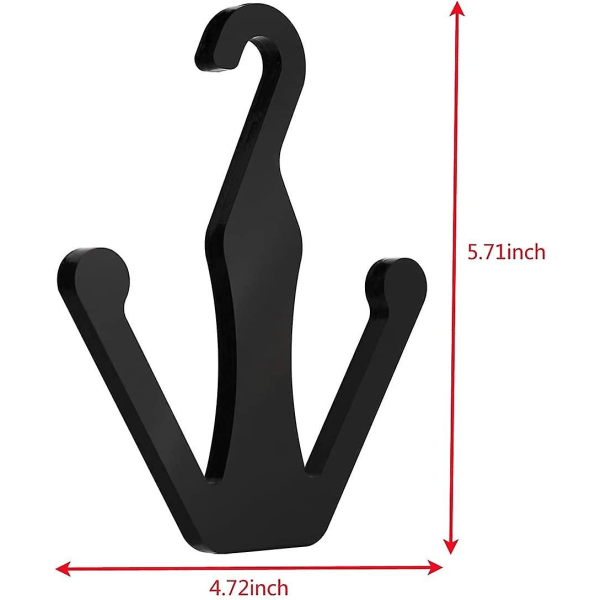 Yksinkertaiset akryyliset kenkätelineet pyörän koukkuihin kenkien ripustamiseen (2 kpl, musta)