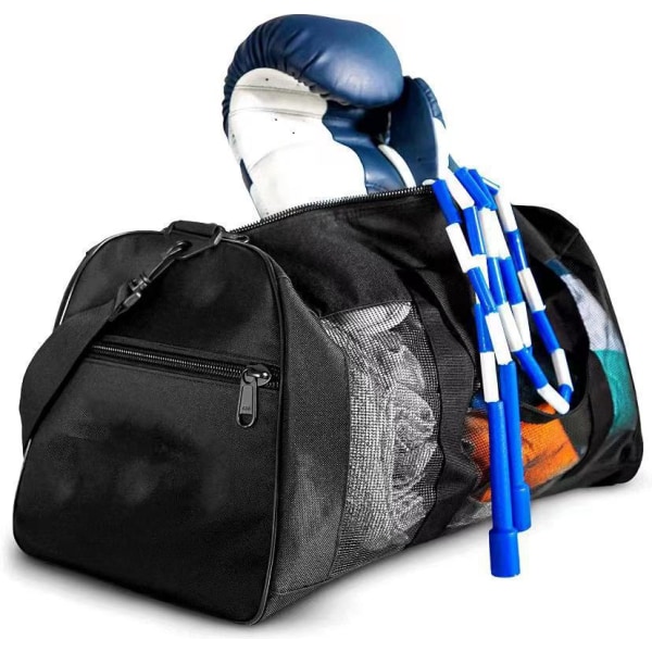Mesh Gym Bag Gym Mesh Rullbag Cross Shoulder Carry-on Bag Gym Reise- og Vandringstote Multifunksjonell