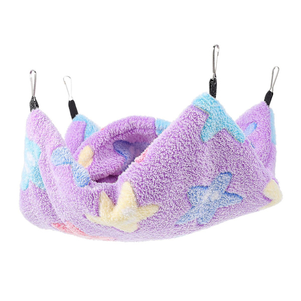 Lämmin Lemmikkieläinten Hampu Hamsterin Ripustuva Nukkumispesä Käytännöllinen Hamsterin Ripustuva Pesä Violetti 35X30X3CM Purple 35X30X3CM