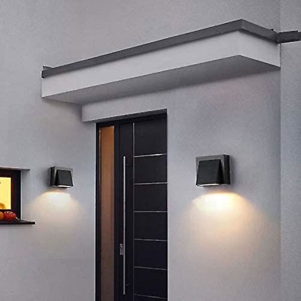 LED Vægskinne Vandafvisende/Udendørs IP65 Vandafvisende Moderne Enkel Sort Enkelt Hoved Spotlight (Varmt Hvidt)