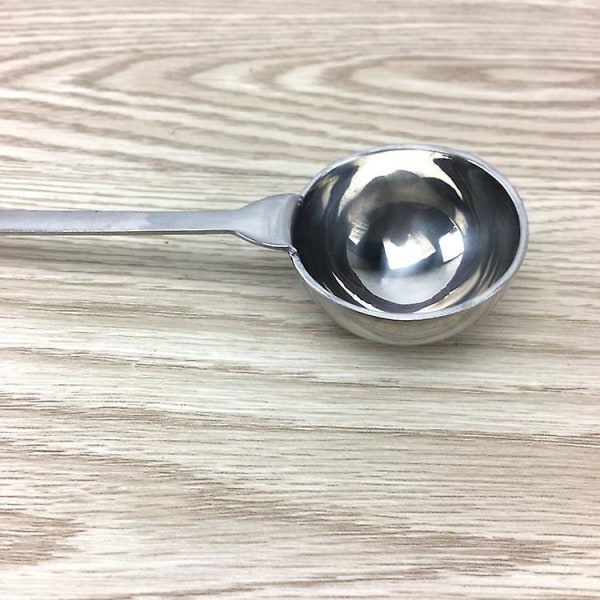 10g Espresso Kaffe Måleskje Rustfritt Stål Kaffeskje For Malt Kaffe Te Salt Med Presset Bunn (1 stk, Sølv)