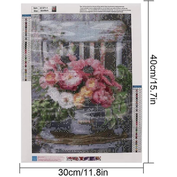 Timantti-kirjonta Täysi Paketti 5d Timanttimaalaus DIY Timanttimaalaus Kankaalle Maalaa Numeroilla Kukkia Kuva Strassit Timantti Mosaiikki Sarjat A