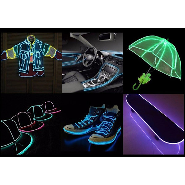 Neon LED-kabler til dekoration 5m lysende lys EL koldt lys