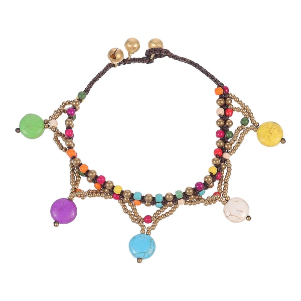 1st Beach Anklet Turkos Design Foot Chain Pendant Diy Anklet AccessoryColorful24X4CM Colorful 24X4CM