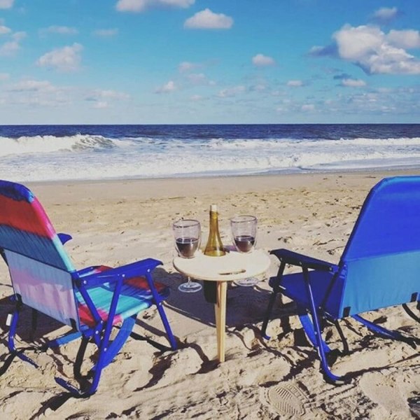 Foldbart Bord Til Udendørs Brug, Lavet Af Træ, Picnicbord, Mini Foldbart Bord, Vinbord Til Have, Udendørs, Camping, Picnic, Strand