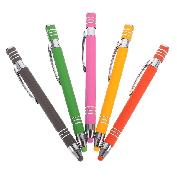 5 st Humaniserat handtag Kapacitiva pennor Creative Stylus Pennor Metallkulspetspennor Assorterad färg13,5X1C Assorted Color 13.5X1CM