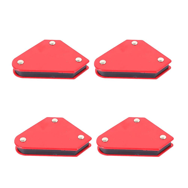 4st Mini magnetisk svetshållare Styrka Starka magneter Pilform för flera vinklar för Weldin Red 4pcs