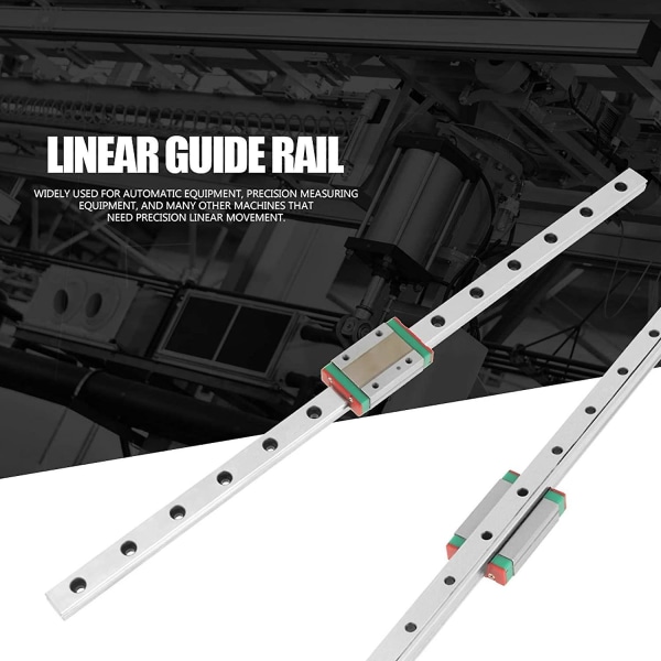 350mm 12mm Bredd Miniatyr Linjär Railskena med Glidblock 1st Linjära Guider