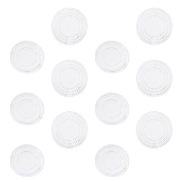 200 st Bordsskydd i Transparent Plast och Gummi för Te- och Glasbord (vit) Vit 2,4x2,4x0,2 cm White 2.4x2.4x0.2cm