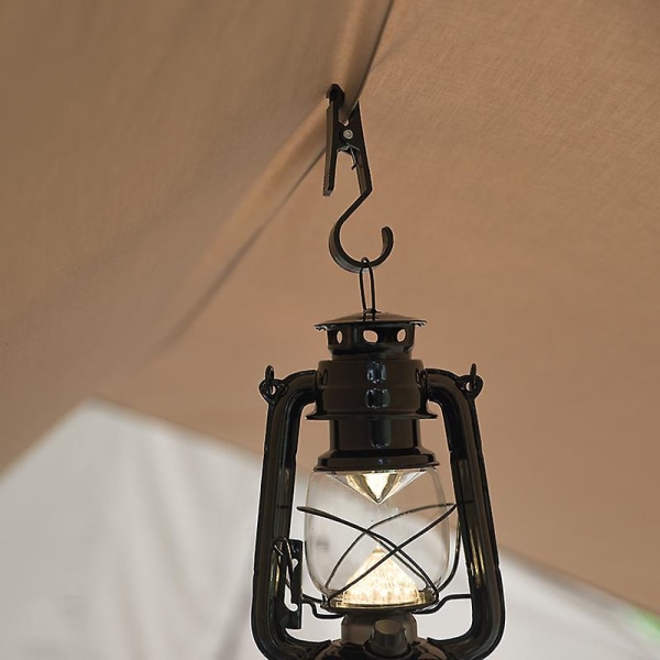 Let Krog, udendørs Telt Baldakin Klud Klips Krog Multifunktionelt Udendørs Campingudstyr Tilbehør Praktisk Tøjklemme (8 stk., sort)